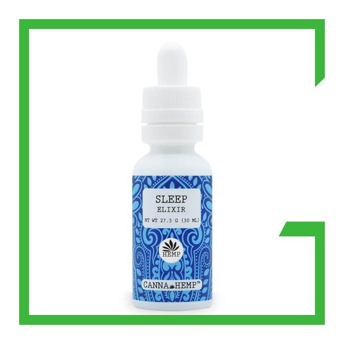 Sleep Elixir Tincture White Bottle Blue Label White Dropper Top